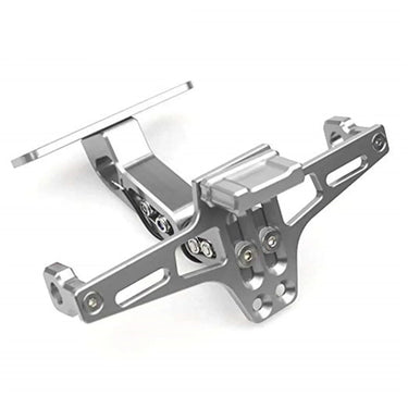 Support Plaque Moto Aluminium Argent